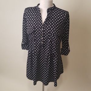 Avenue Black & White Polka Dot Tunic 14/16